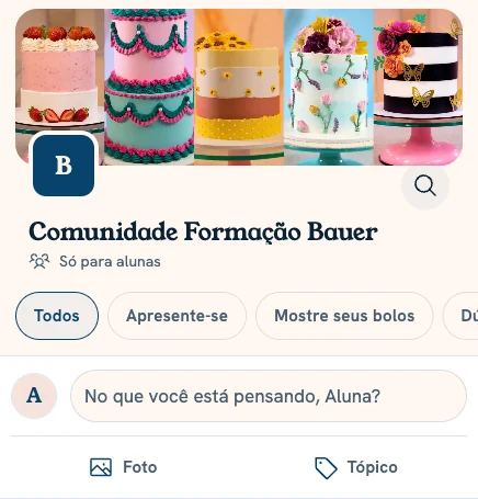Comunidade Formação Bauer no app